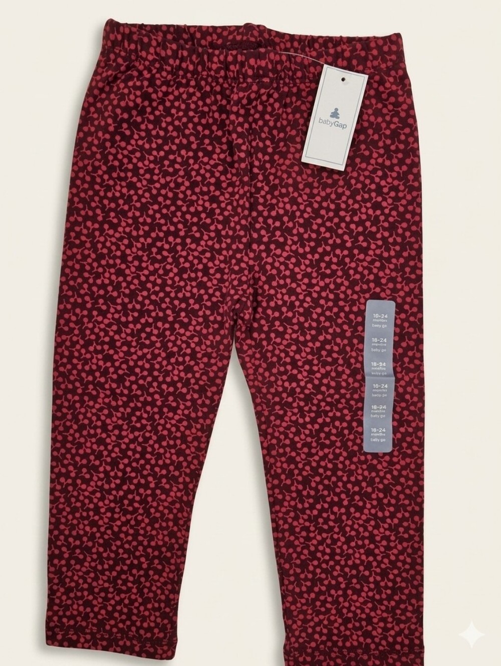 Gap BabyGap Girls Ditsy Floral Pattern Leggings Red Pink 18 24M